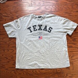 ⭐️SHEIN Gray Texas Graphic Short Sleeve Tee